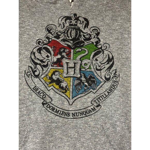 Harry Potter womens M Hogwarts Crest Grey Hoodie - Picture 2 of 16